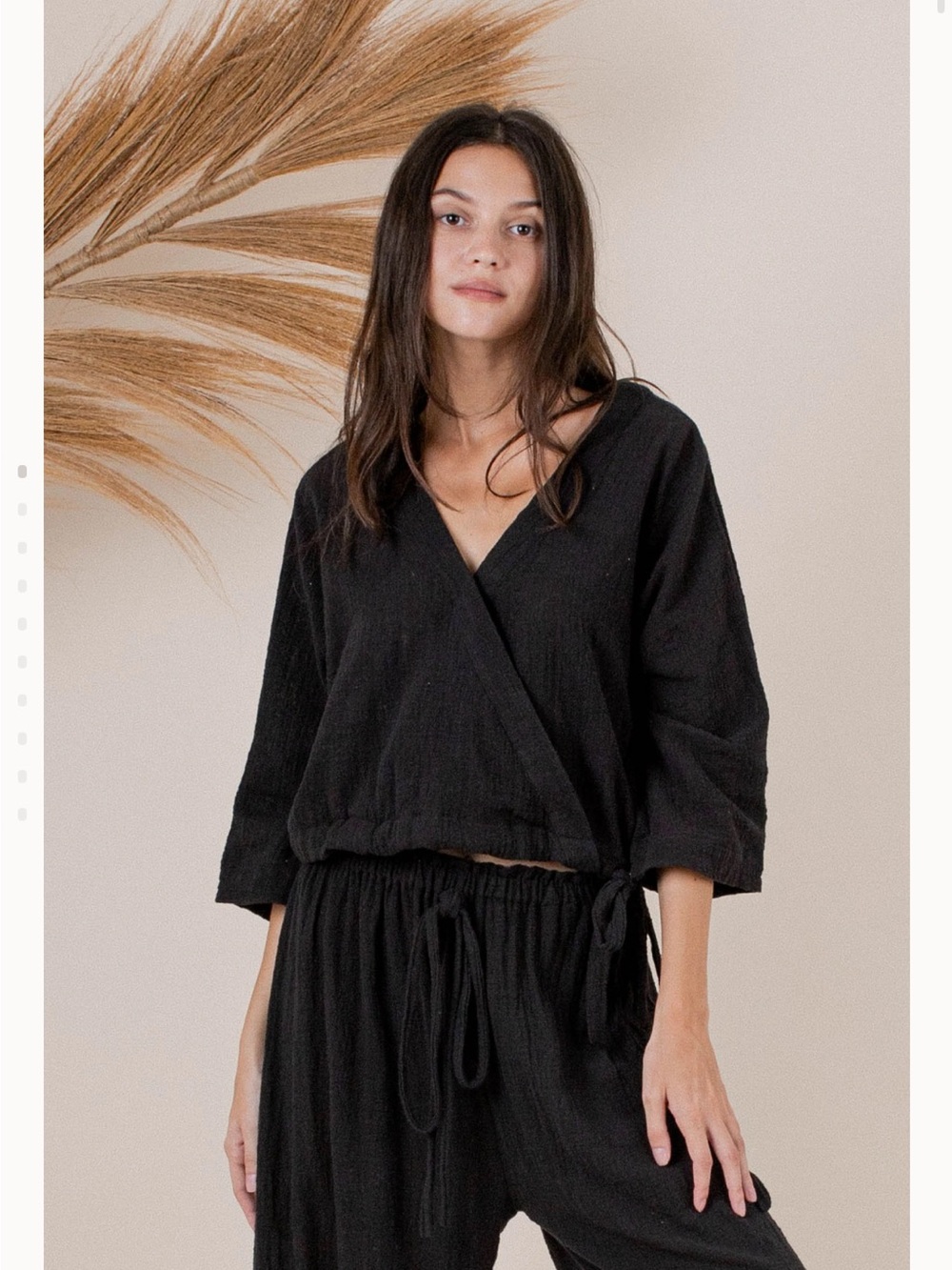 Indigo Luna black flow top